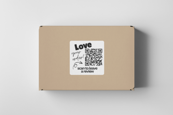 QR Review Stickers Square