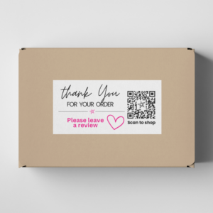 QR Review Stickers Rectangle