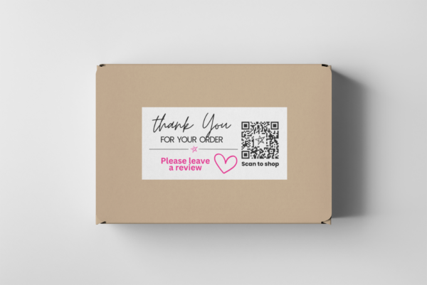 QR Review Stickers Rectangle